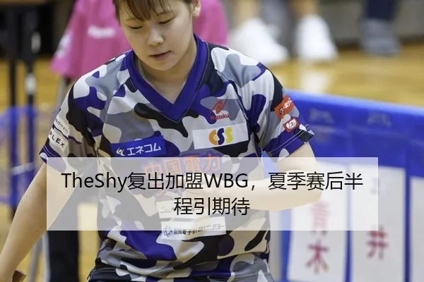 TheShy复出加盟WBG，夏季赛后半程引期待
